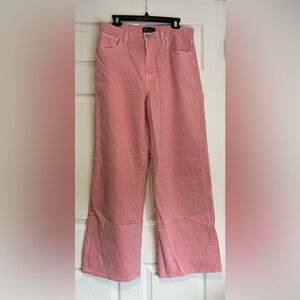 GAP DENIM Light Pink High Rise Wide-Leg Jeans Size Large
